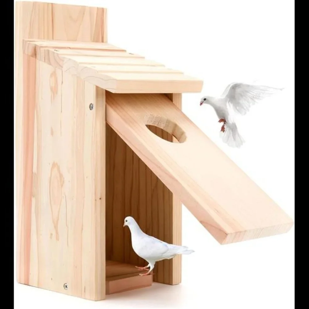 Bird Box House Wood Bird House‎ Bluebird Box House Cedar Wren and Chickadee